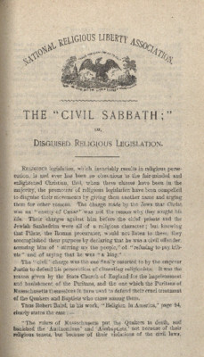 The "Civil Sabbath"