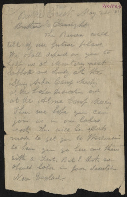 James White to Dudley M. Canright, 24 May [1881]