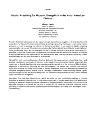Bipolar Preaching for Hispanic Evangelism in the North American Division