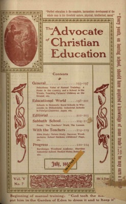 The Advocate of Christian Education | July 1, 1903