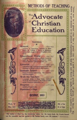 The Advocate of Christian Education | October 1, 1903