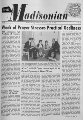 The Madisonian | April 5, 1961