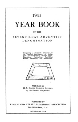 Seventh-day Adventist Yearbook | January 1, 1941