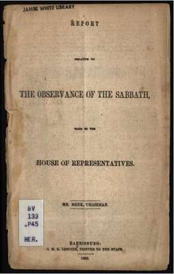 Report Relative to the Observance of the Sabbath