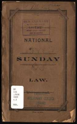 The National Sunday Law