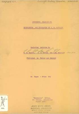 Documents Relating to Experiences and Utterances of D. M. Canright