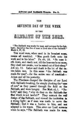 The Seventh-day of the Week is the Sabbath of the Lord