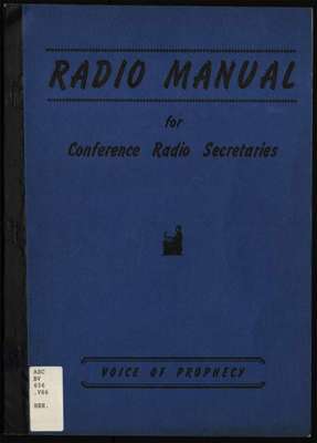Radio manual for conference radio secretaries