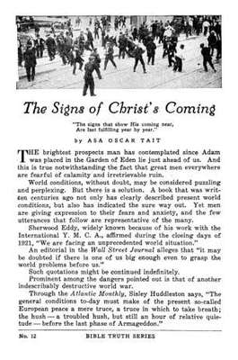 the Signs of Christ's coming
