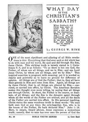 What day is the christian's sabbath?