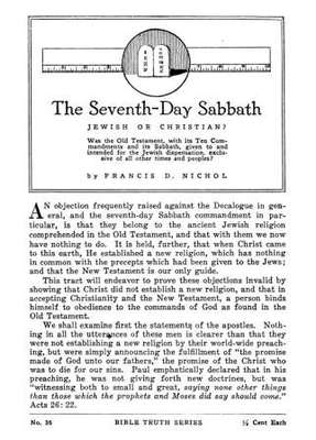 The Seventh-day Sabbath