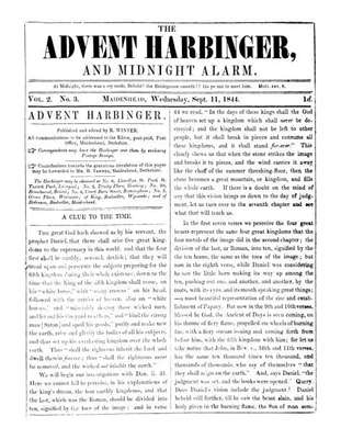Advent Harbinger and Midnight Alarm | September 11, 1844