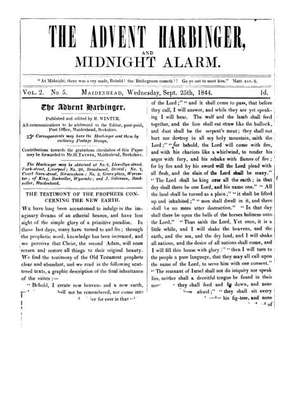 Advent Harbinger and Midnight Alarm | September 25, 1844
