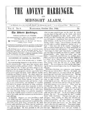 Advent Harbinger and Midnight Alarm | October 22, 1844