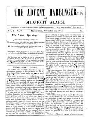 Advent Harbinger and Midnight Alarm | November 7, 1844