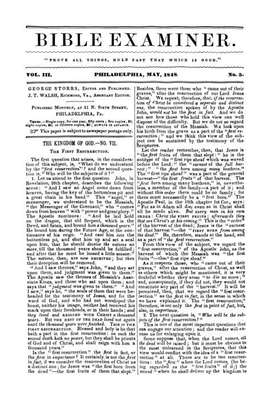 Bible Examiner | May 1, 1848