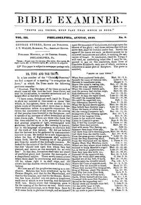 Bible Examiner | August 1, 1848