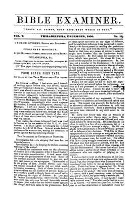Bible Examiner | December 1, 1850