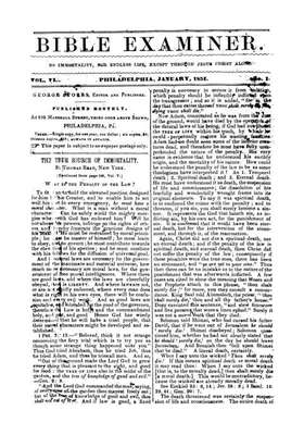 Bible Examiner | January 1, 1851