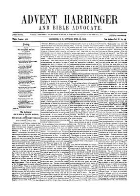 Advent Harbinger | April 30, 1853