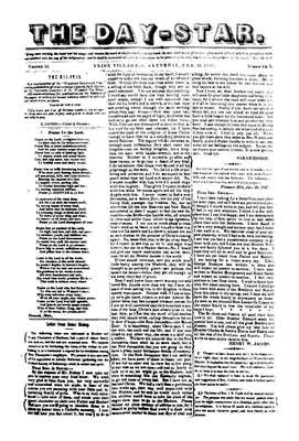 The Day-Star | February 13, 1847