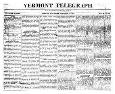 Vermont Telegraph | November 29, 1837