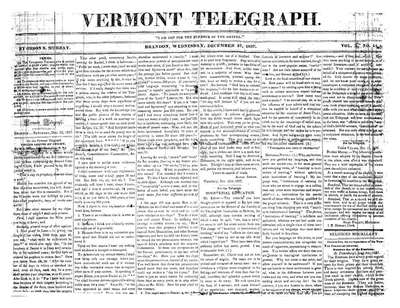 Vermont Telegraph | December 27, 1837