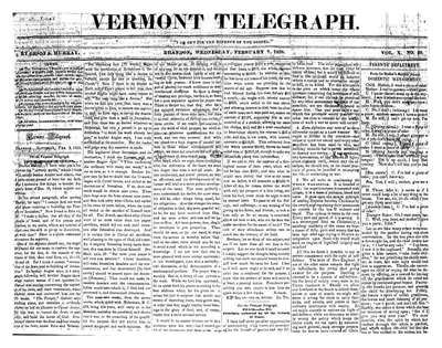 Vermont Telegraph | February 7, 1838
