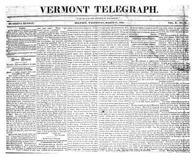 Vermont Telegraph | March 14, 1838