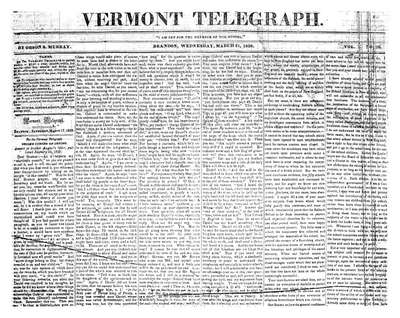 Vermont Telegraph | March 21, 1838