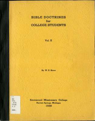 Bible Doctrines for College Students, Vol. 2 (1938)