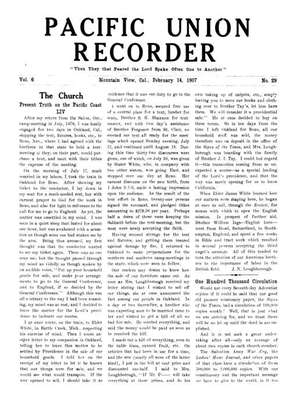 Pacific Union Record | February 14, 1907