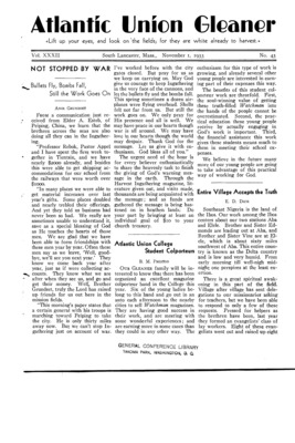 Atlantic Union Gleaner | November 1, 1933