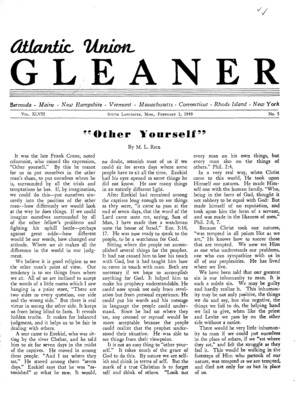 Atlantic Union Gleaner | February 1, 1949