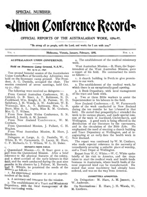 Union Conference Record | January 1, 1898