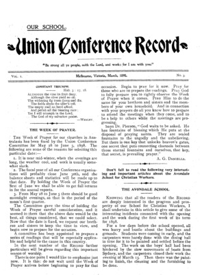 Union Conference Record | March 1, 1898