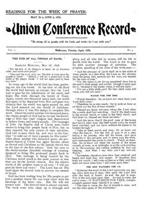 Union Conference Record | April 1, 1898