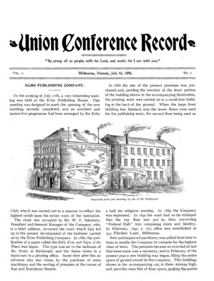Union Conference Record | July 15, 1898