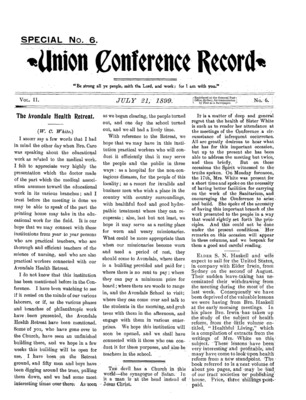Union Conference Record | July 21, 1899