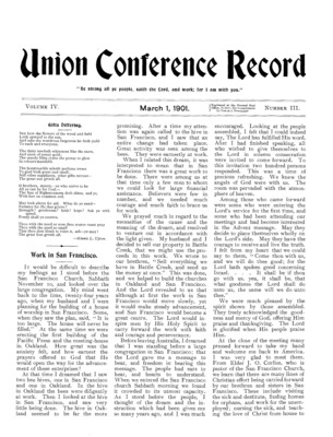 Union Conference Record | March 1, 1901