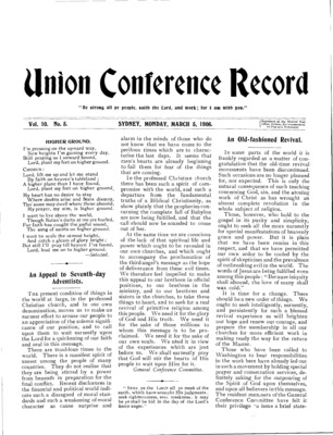 Union Conference Record | March 5, 1906