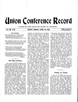 Union Conference Record | April 30, 1906