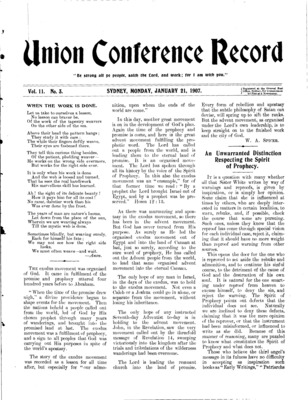 Union Conference Record | January 21, 1907