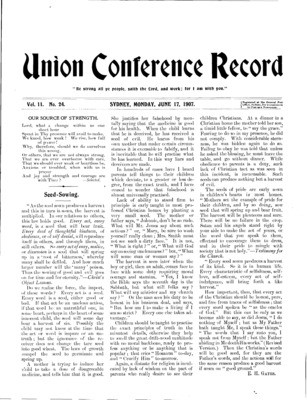 Union Conference Record | June 17, 1907