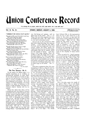 Union Conference Record | August 2, 1909