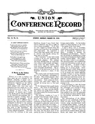Union Conference Record | March 28, 1910