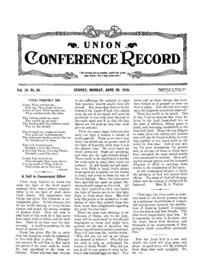 Union Conference Record | June 20, 1910