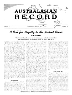 Australasian Record | July 1, 1940