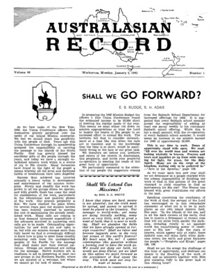 Australasian Record | January 5, 1942