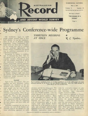 Australasian Record and Advent World Survey | May 1, 1967